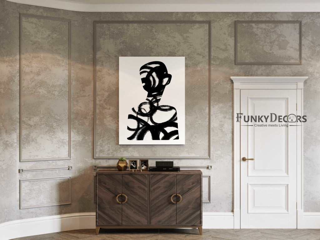 Stroke Achromatic Art Frame For Wall Decor- Funkydecors Posters Prints &amp; Visual Artwork