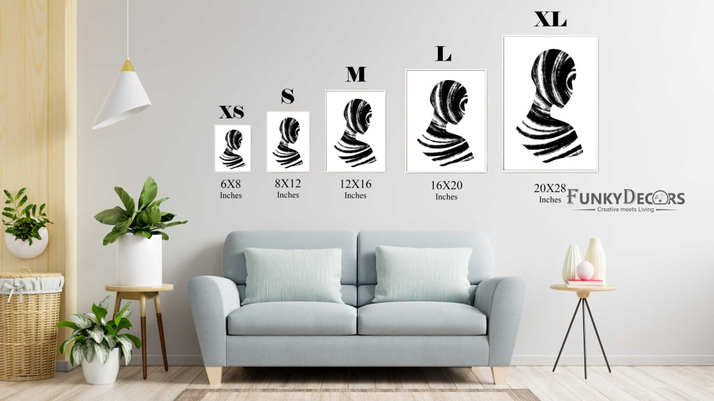 Stroke Achromatic Art Frame For Wall Decor- Funkydecors Posters Prints &amp; Visual Artwork