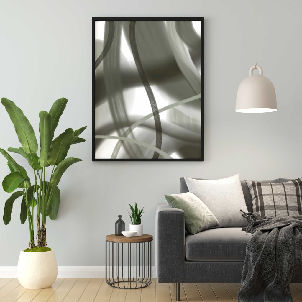 Stroke Achromatic Art Frame For Wall Decor- Funkydecors Xs / Black Posters Prints &amp; Visual Artwork