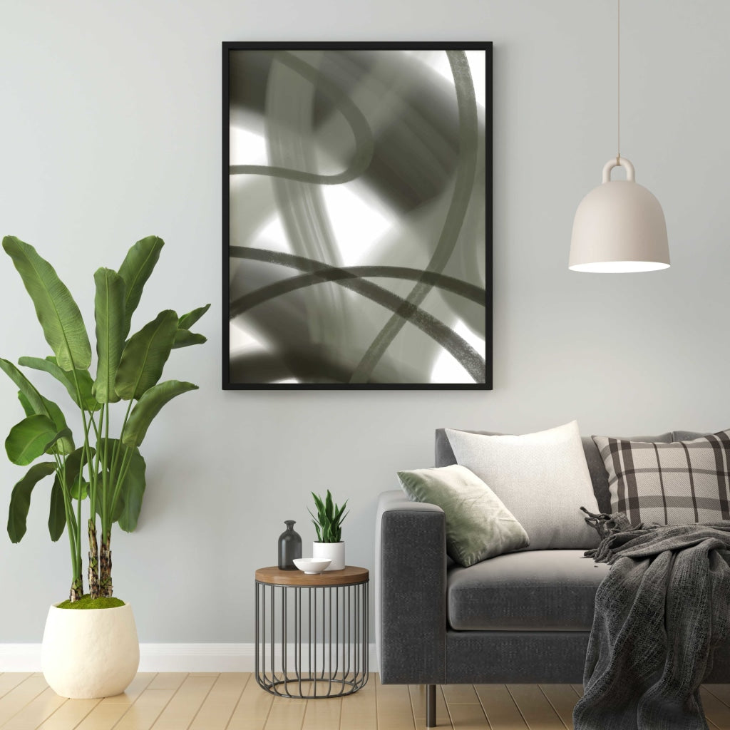 Stroke Achromatic Art Frame For Wall Decor- Funkydecors Xs / Black Posters Prints &amp; Visual Artwork