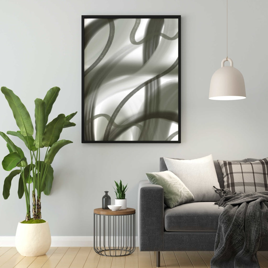 Stroke Achromatic Art Frame For Wall Decor- Funkydecors Xs / Black Posters Prints &amp; Visual Artwork
