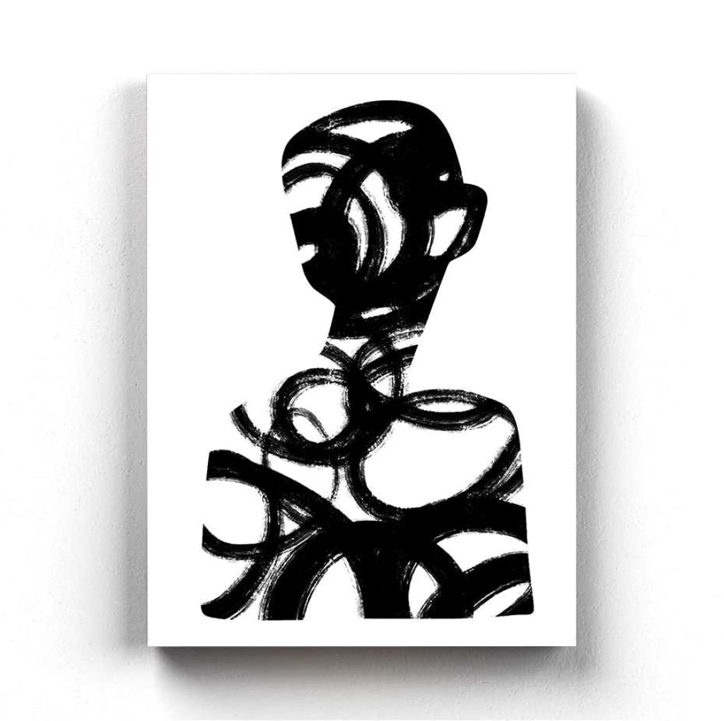 Stroke Achromatic Art Frame For Wall Decor- Funkydecors Xs / Canvas Posters Prints &amp; Visual Artwork