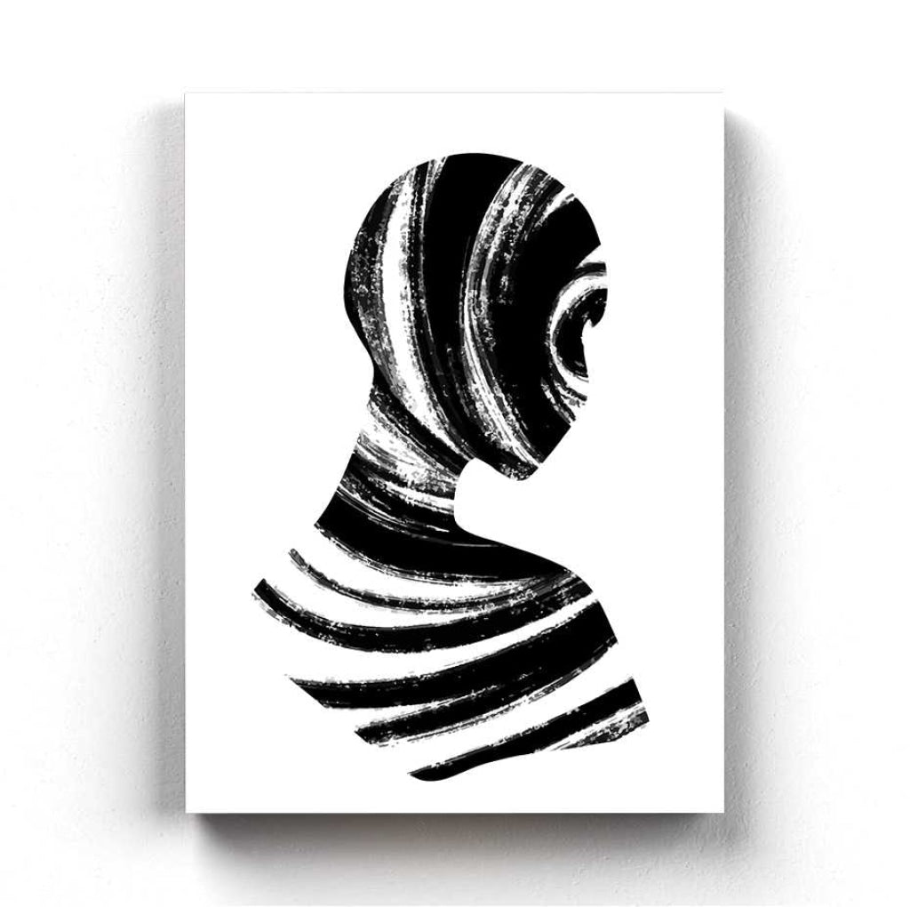 Stroke Achromatic Art Frame For Wall Decor- Funkydecors Xs / Canvas Posters Prints &amp; Visual Artwork