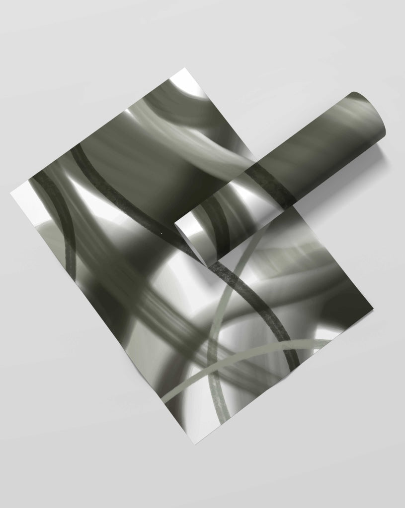 Stroke Achromatic Art Frame For Wall Decor- Funkydecors Xs / Roll Posters Prints &amp; Visual Artwork
