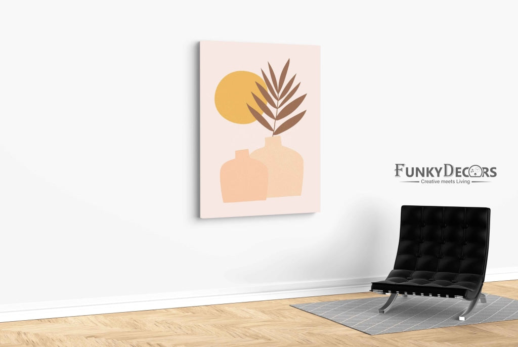 Stroke Leafy Design Portrait Art Frame For Wall Decor- Funkydecors Posters Prints & Visual Artwork
