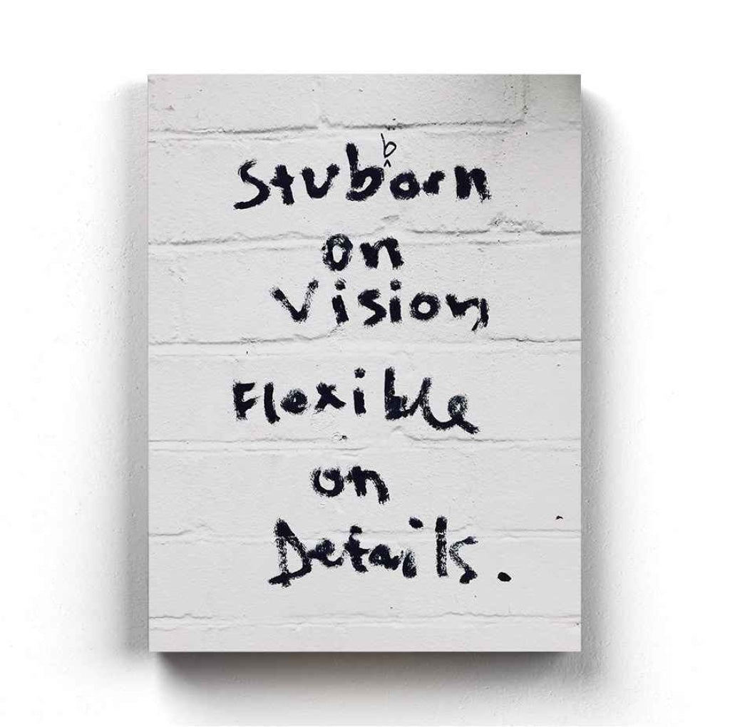 Stubborn On Vision Flexible Details - Inspirational Quotes Art Frame For Wall Decor- Funkydecors Xs