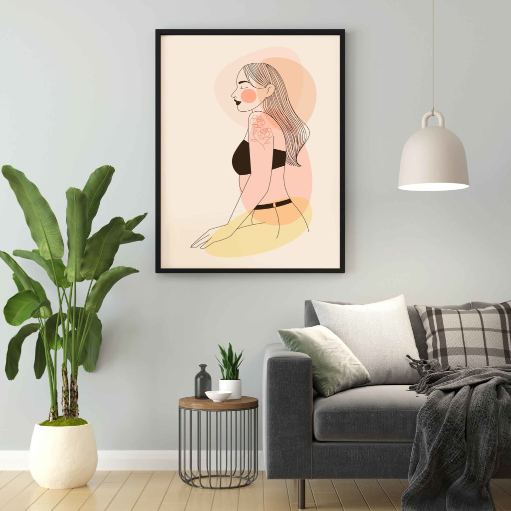 Stunning Portrait Art Frame For Wall Decor- Funkydecors Xs / Black Posters Prints &amp; Visual Artwork