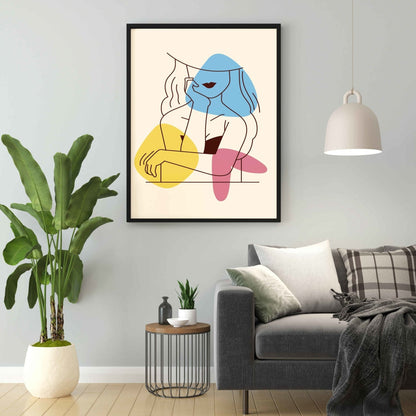 Stunning Women Portrait Art Frame For Wall Decor- Funkydecors Xs / Black Posters Prints & Visual