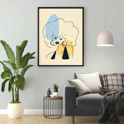 Stunning Women Portrait Art Frame For Wall Decor- Funkydecors Xs / Black Posters Prints & Visual