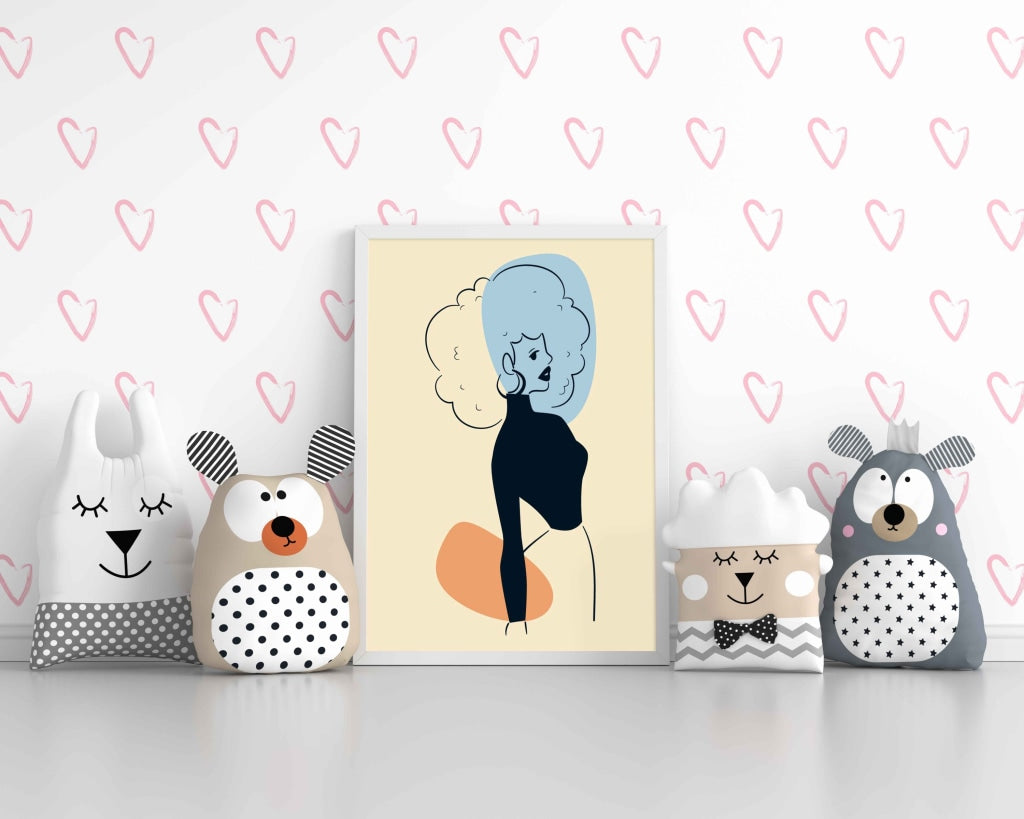 Stunning Women Portrait Art Frame For Wall Decor- Funkydecors Xs / White Posters Prints &amp; Visual