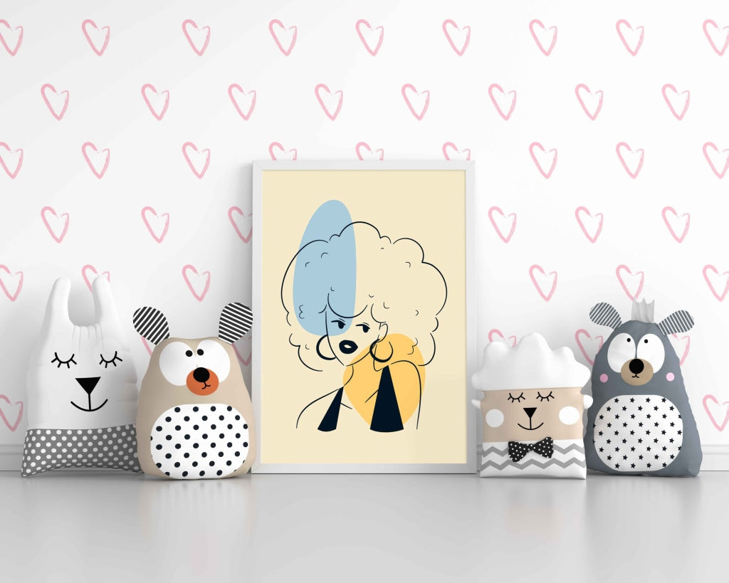 Stunning Women Portrait Art Frame For Wall Decor- Funkydecors Xs / White Posters Prints & Visual