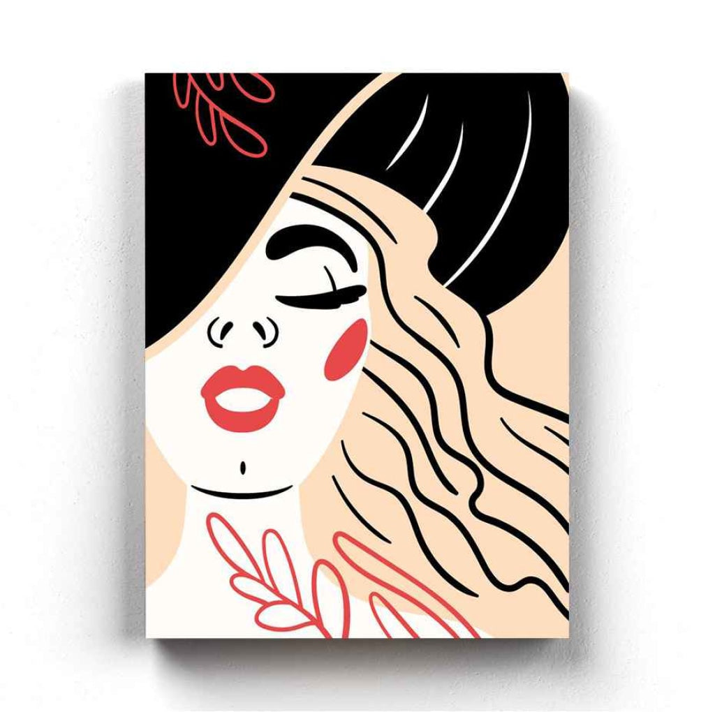 Stylish Design Women Portrait Art Frame For Wall Decor- Funkydecors Xs / Canvas Posters Prints &
