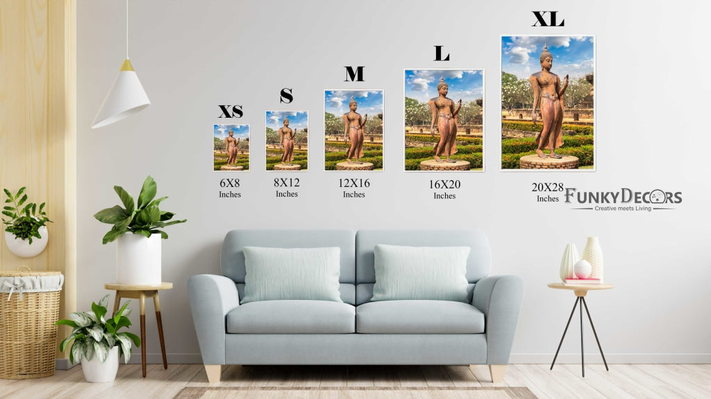 Sukhothai Sculpture - Spiritual Art Frame For Wall Decor- Funkydecors Posters Prints &amp; Visual