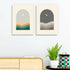 Sun And Moon - Minimal 2 Panels Art Frame For Wall Decor- Funkydecors Xs / Canvas Posters Prints &