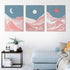 Sun And Moon - Minimal 3 Panels Art Frame For Wall Decor- Funkydecors Xs / Canvas Posters Prints &