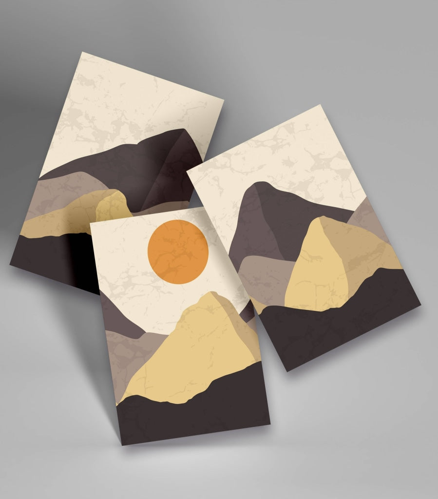 Sun Art - Abstract 3 Panels Frame For Wall Decor- Funkydecors Xs / Roll Posters Prints & Visual