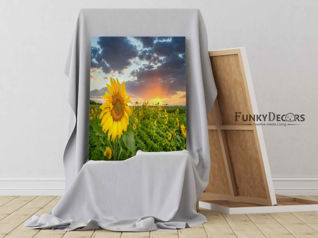 Sunflower Field - Floral Art Frame For Wall Decor- Funkydecors Posters Prints &amp; Visual Artwork