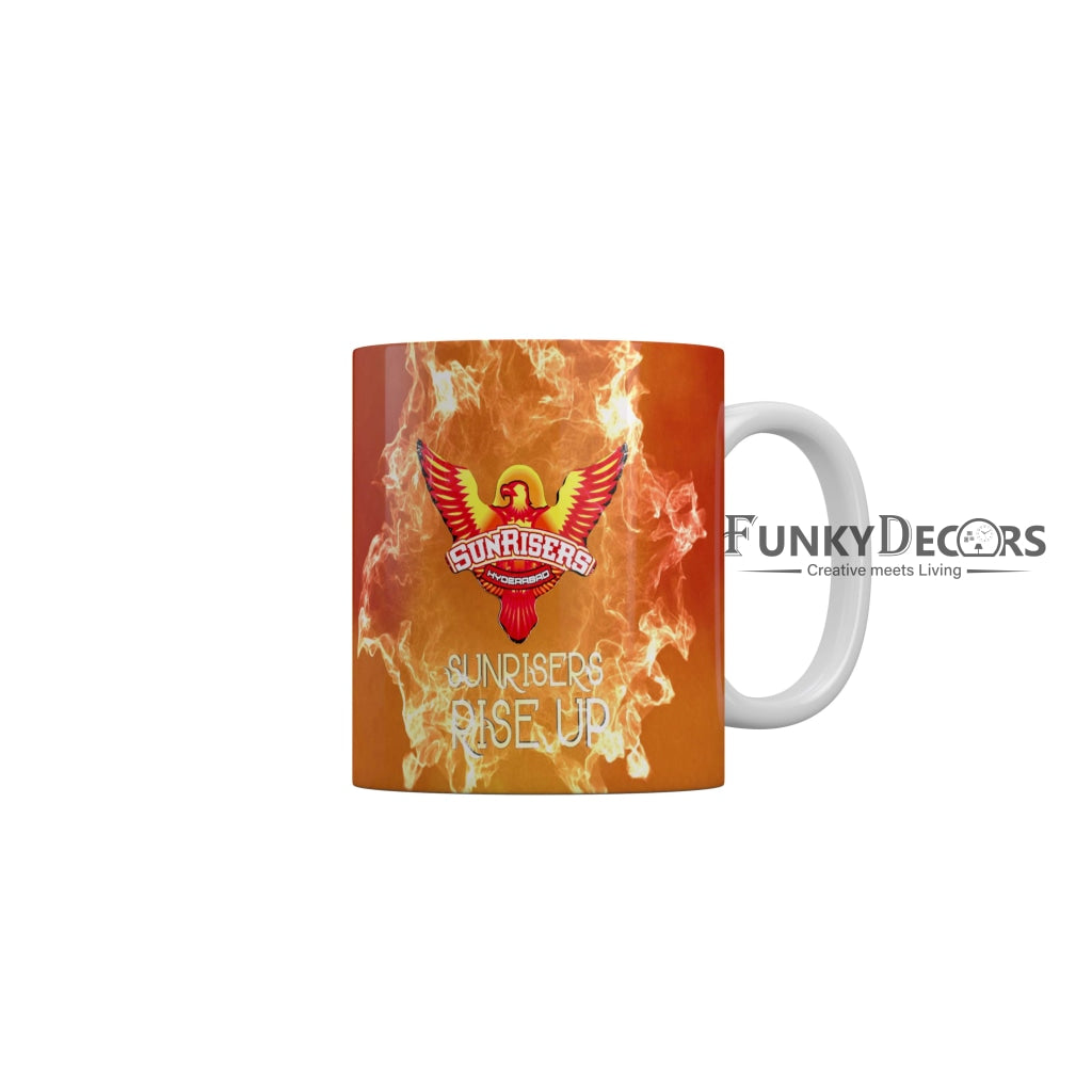 Sunrisers Hyderabad Logo Sunrisers Rise Up Coffee Ceramic Mug 350 ML-FunkyDecors