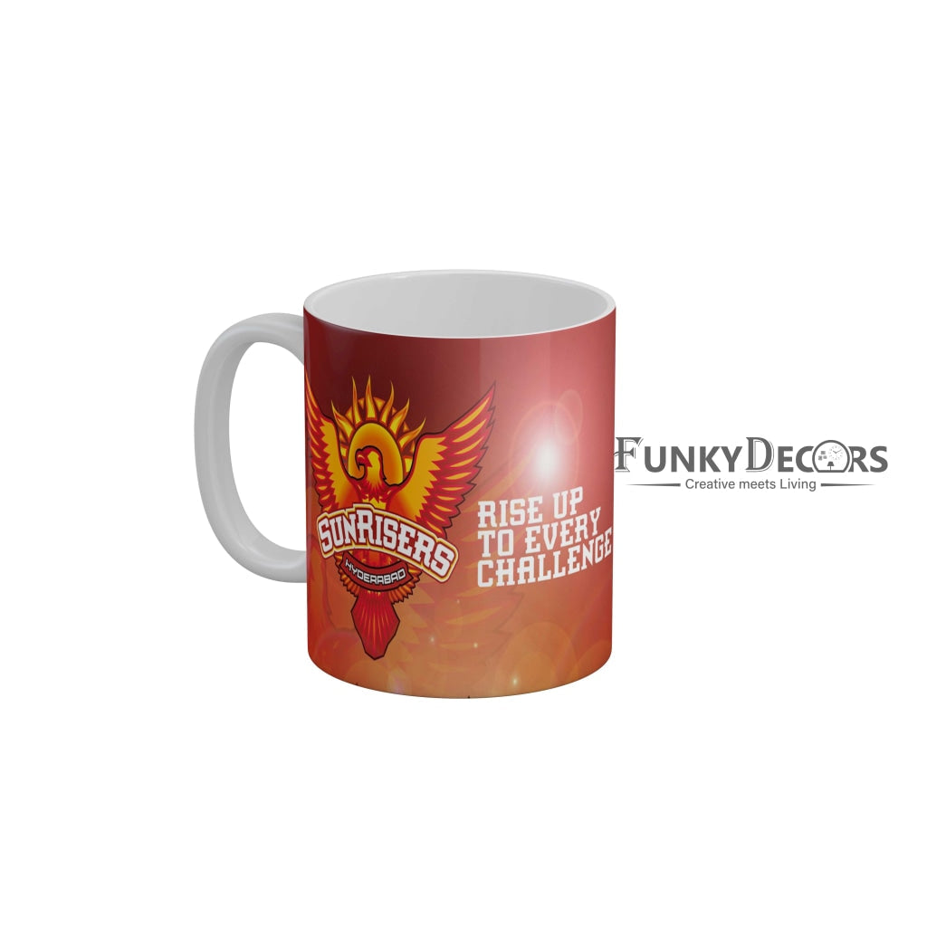 Sunrisers Hyderabad Rise up to every challenge Coffee Ceramic Mug 350 ML-FunkyDecors