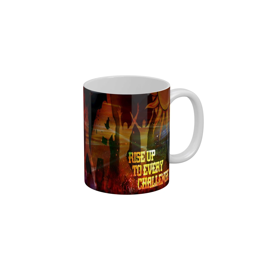 Sunrisers Hyderabad Rise up to every challenge Coffee Ceramic Mug 350 ML-FunkyDecors