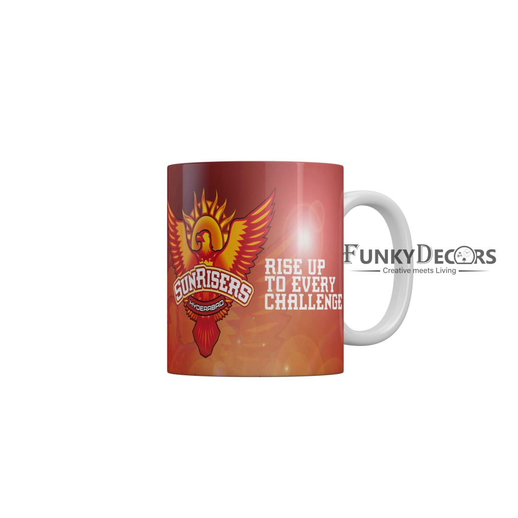 Sunrisers Hyderabad Rise up to every challenge Coffee Ceramic Mug 350 ML-FunkyDecors