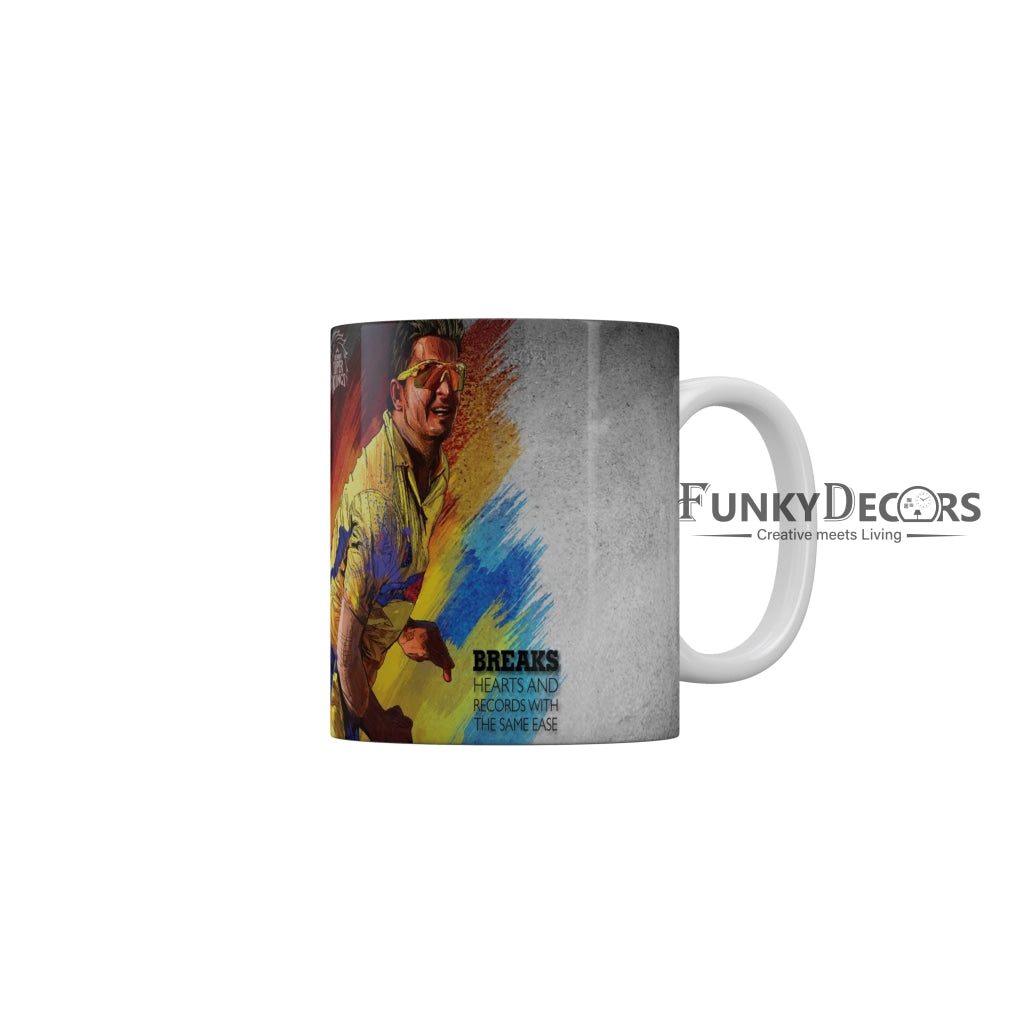 Suresh Raina Breaks hearts and records with the same ease CSK Coffee Ceramic Mug 350 ML-FunkyDecors