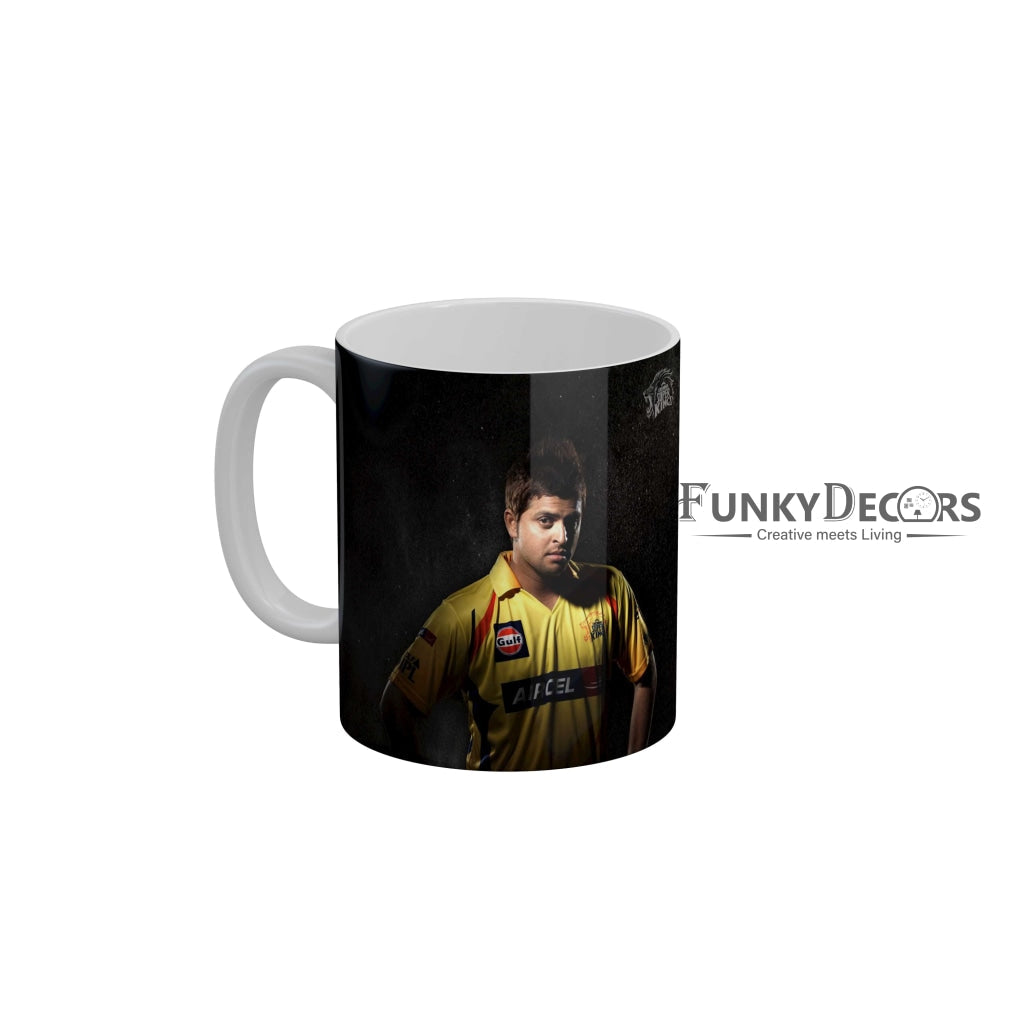 Suresh Raina CSK Coffee Ceramic Mug 350 ML-FunkyDecors