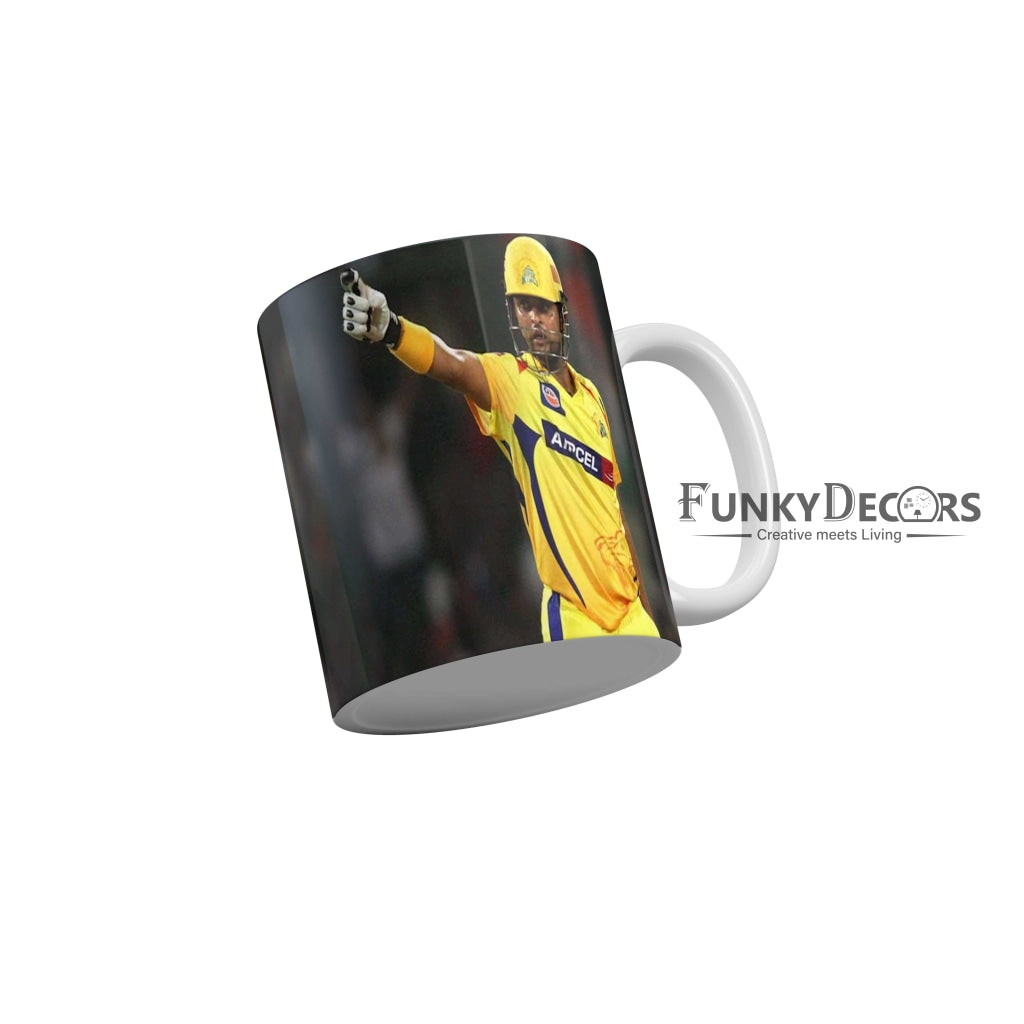 Suresh Raina CSK Coffee Ceramic Mug 350 ML-FunkyDecors