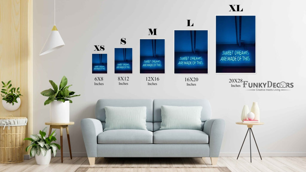 Sweet Dreams Are Made Of This - Quotes Art Frame For Wall Decor- Funkydecors Posters Prints &amp; Visual