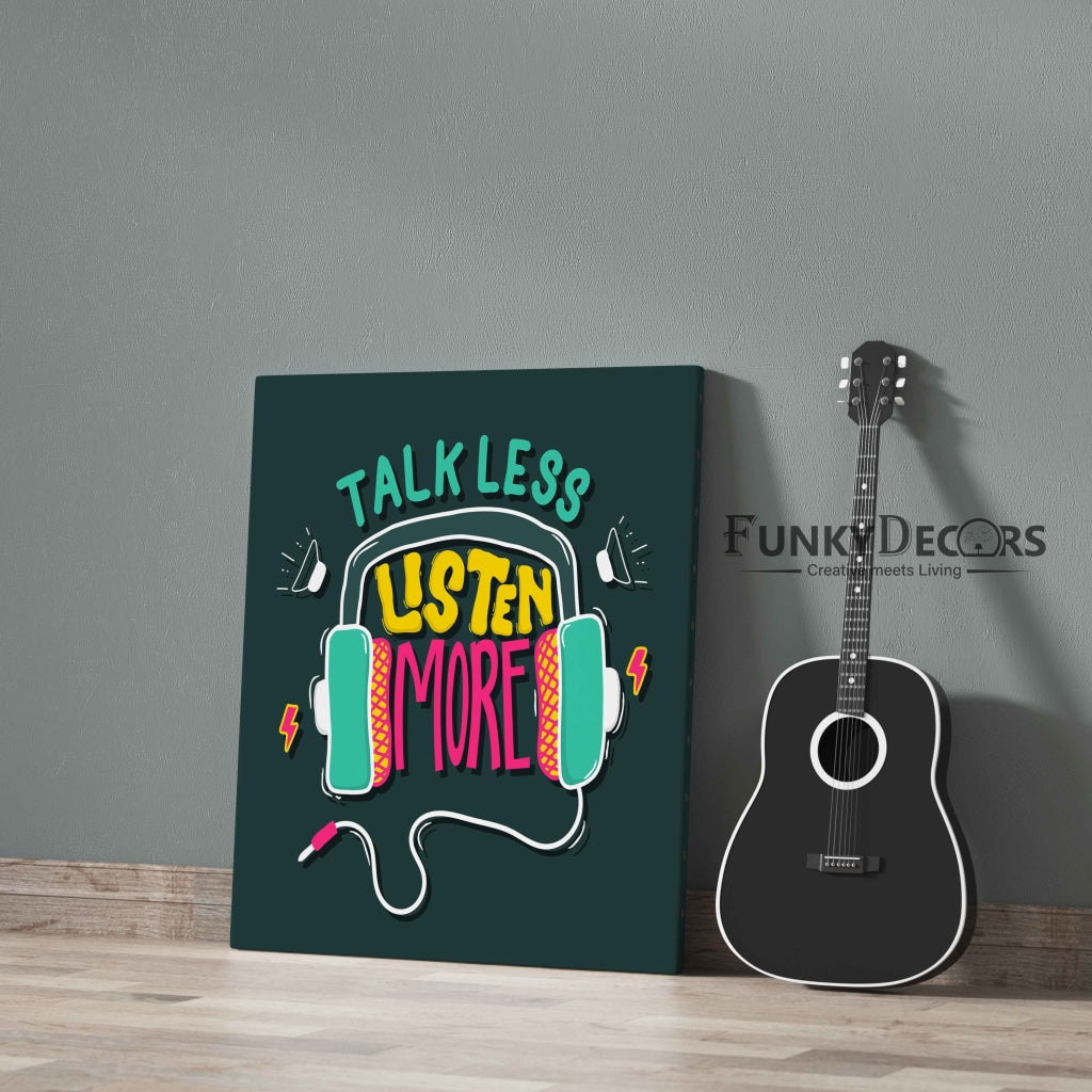 Talk Less Listen More - Inspirational Quotes Art Frame For Wall Decor- Funkydecors Posters Prints &