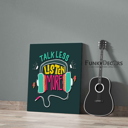 Talk Less Listen More - Inspirational Quotes Art Frame For Wall Decor- Funkydecors Posters Prints &