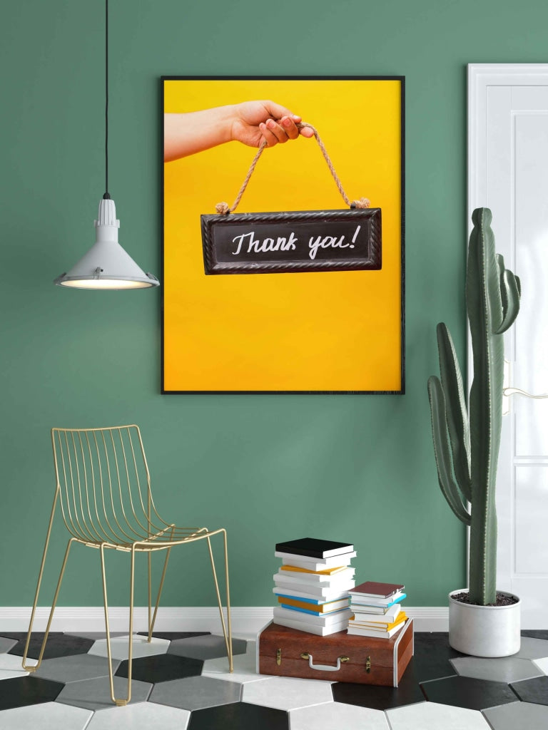Thank You - Business Art Frame For Wall Decor- Funkydecors Xs / Black Posters Prints &amp; Visual