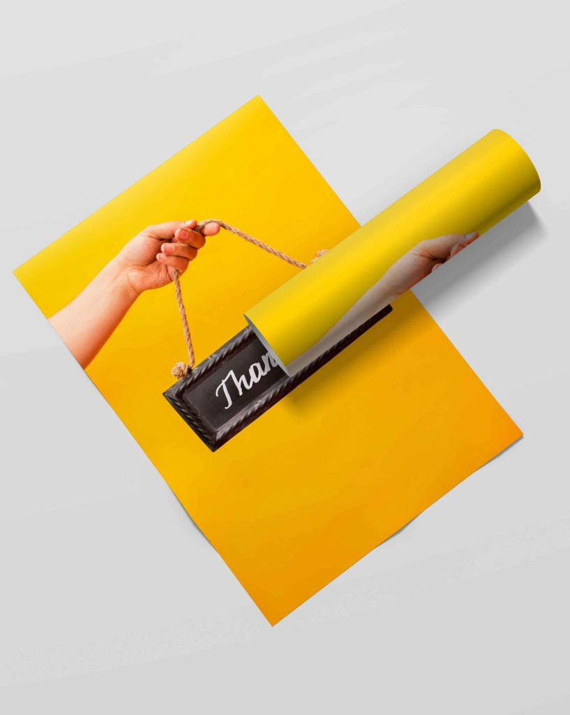 Thank You - Business Art Frame For Wall Decor- Funkydecors Xs / Roll Posters Prints &amp; Visual Artwork