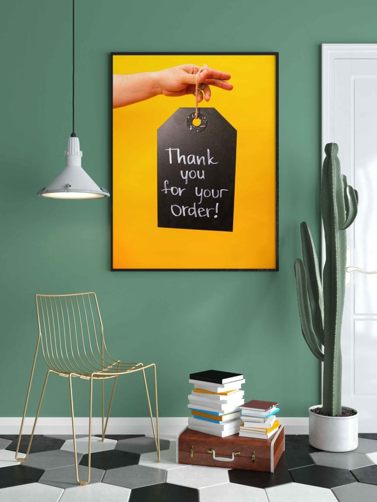 Thank You For Your Order - Business Art Frame For Wall Decor- Funkydecors Xs / Black Posters Prints
