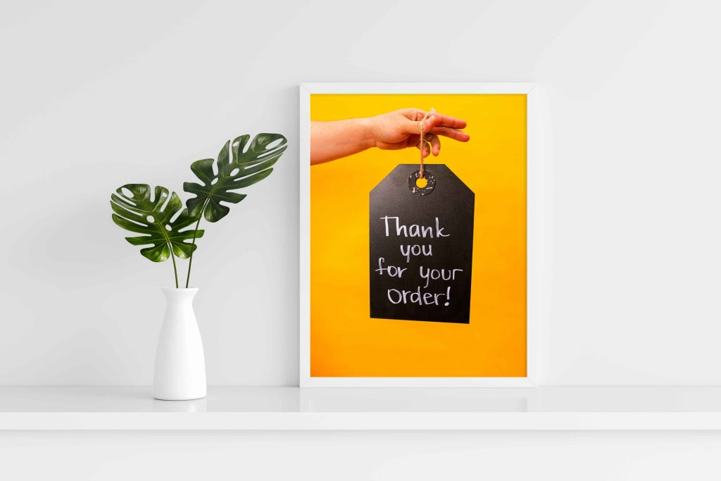 Thank You For Your Order - Business Art Frame For Wall Decor- Funkydecors Xs / White Posters Prints