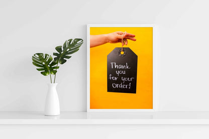 Thank You For Your Order - Business Art Frame For Wall Decor- Funkydecors Xs / White Posters Prints