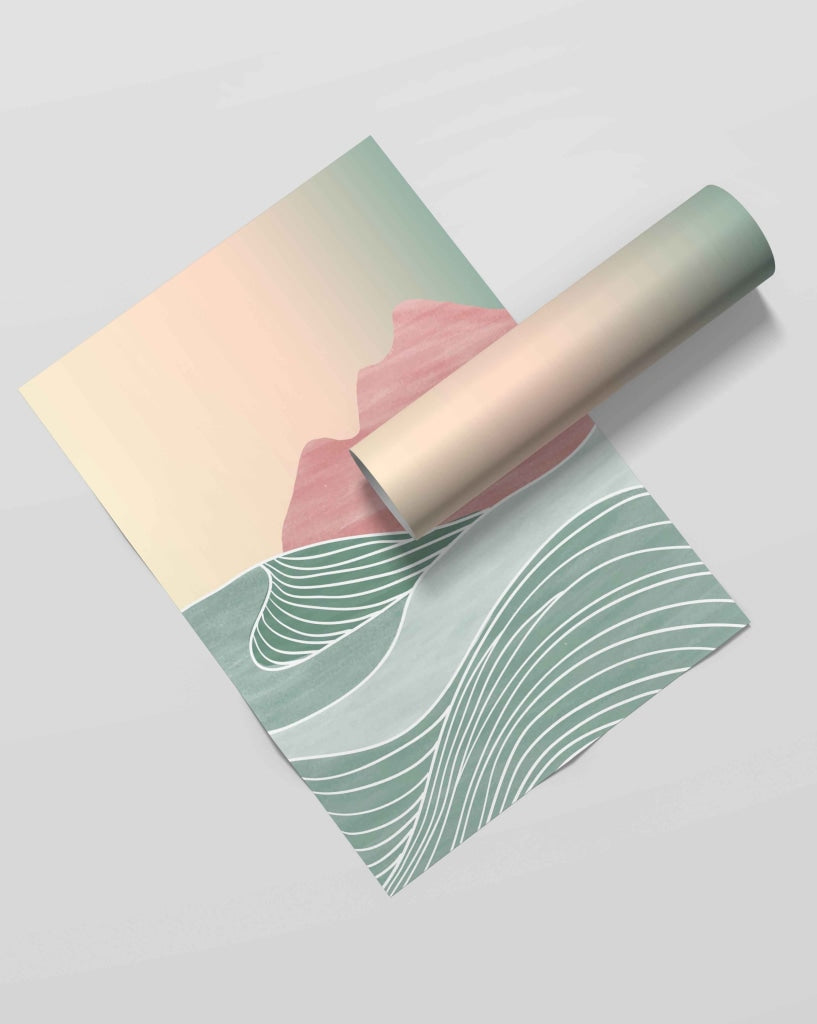 The Art Of Curves - Abstract Frame For Wall Decor- Funkydecors Xs / Roll Posters Prints & Visual