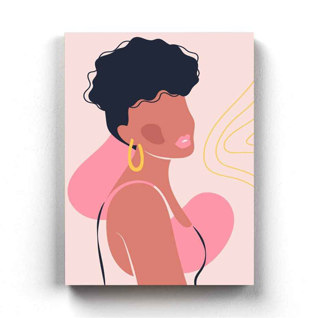 The Art Of Pink - Women Portrait Frame For Wall Decor- Funkydecors Xs / Canvas Posters Prints &