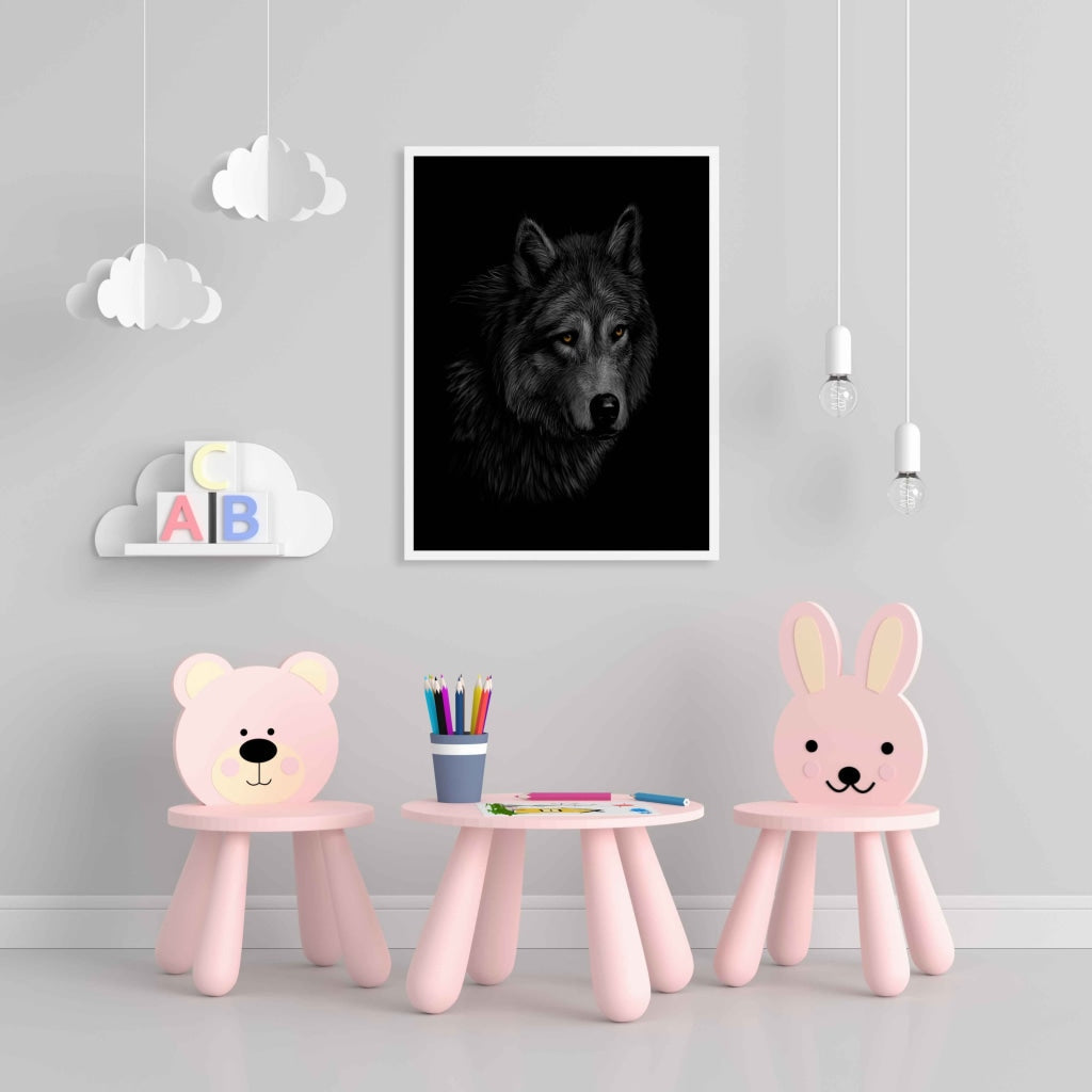 The Artic Wolf - Animal Art Frame For Wall Decor- Funkydecors Xs / White Posters Prints &amp; Visual