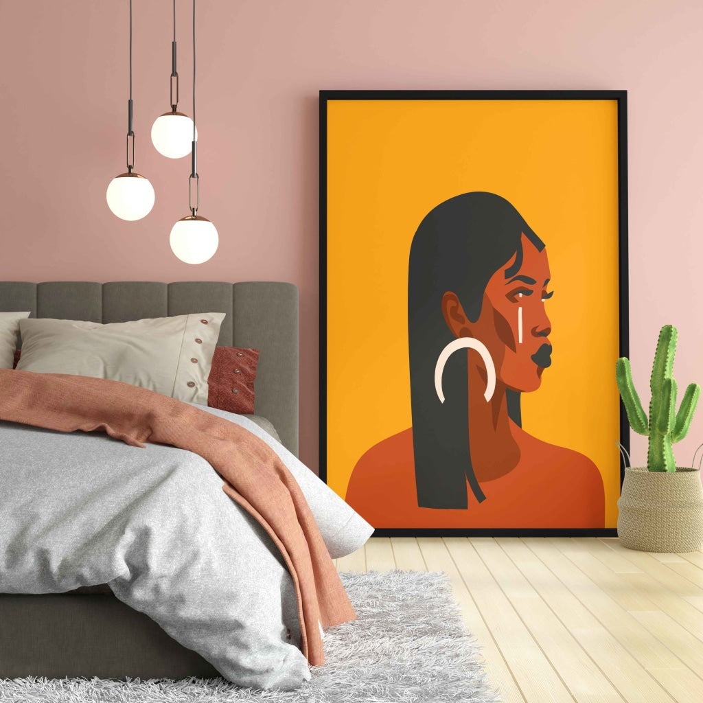 The Beauty Of Blackness Boho Women Art Frame For Wall Decor- Funkydecors Xs / Black Posters Prints &amp;