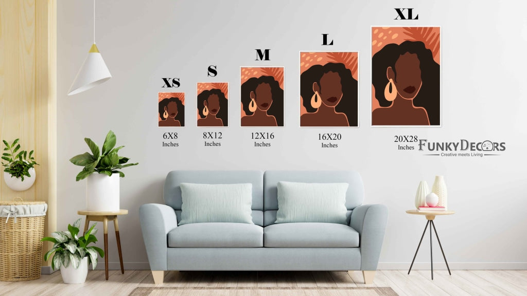 The Black Beauty Women Boho Art Frame For Wall Decor- Funkydecors Posters Prints & Visual Artwork