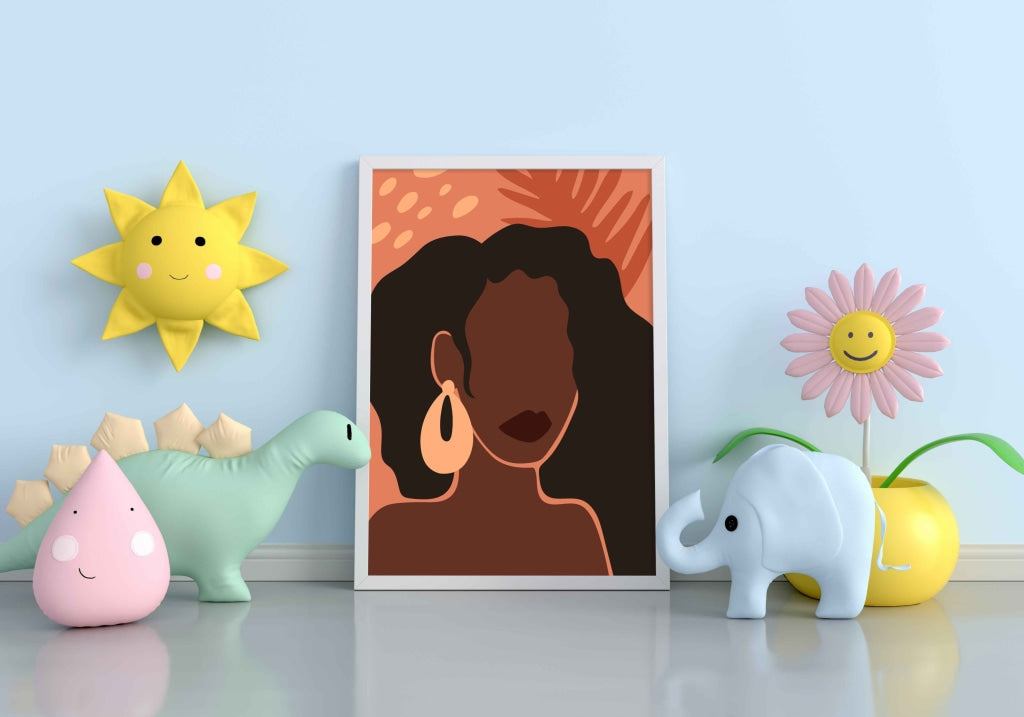 The Black Beauty Women Boho Art Frame For Wall Decor- Funkydecors Xs / White Posters Prints &amp; Visual