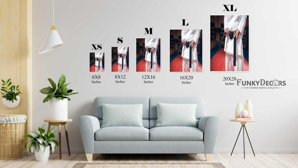 The Black Belt - Sports Art Frame For Wall Decor- Funkydecors Posters Prints & Visual Artwork