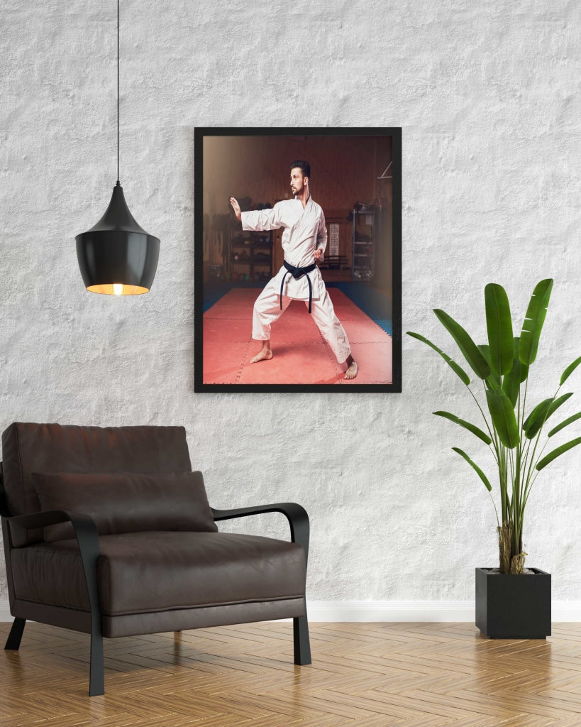 The Black Belt - Sports Art Frame For Wall Decor- Funkydecors Xs / Posters Prints &amp; Visual Artwork