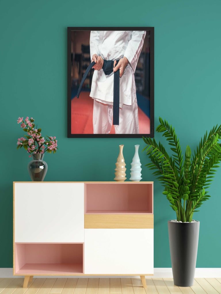 The Black Belt - Sports Art Frame For Wall Decor- Funkydecors Xs / Posters Prints &amp; Visual Artwork