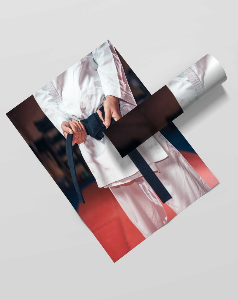 The Black Belt - Sports Art Frame For Wall Decor- Funkydecors Xs / Roll Posters Prints &amp; Visual