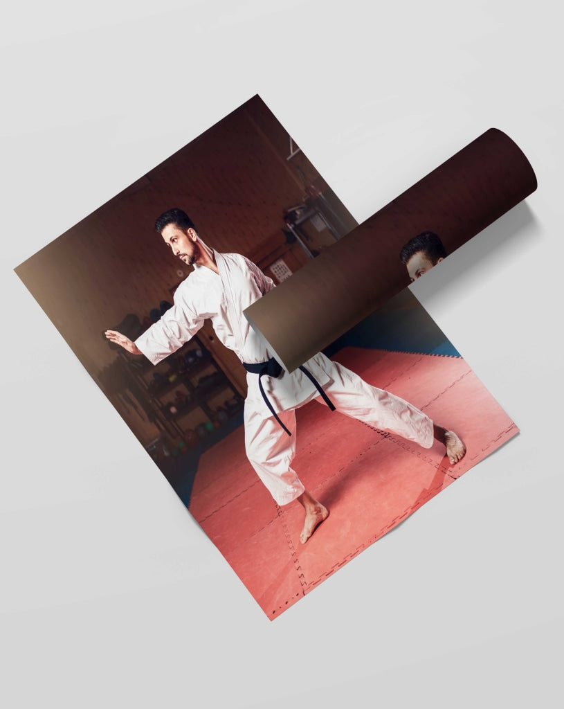 The Black Belt - Sports Art Frame For Wall Decor- Funkydecors Xs / Roll Posters Prints &amp; Visual