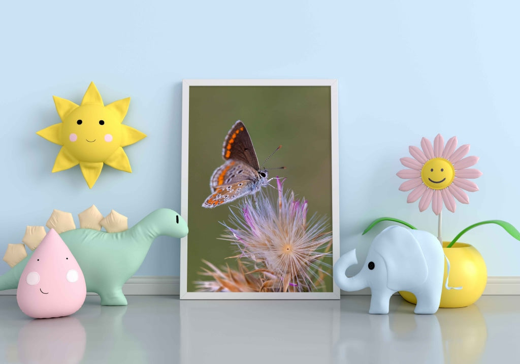 The Blue Lupine - Animal Art Frame For Wall Decor- Funkydecors Xs / White Posters Prints &amp; Visual