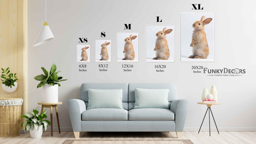 The Bunny - Animal Art Frame For Wall Decor- Funkydecors Posters Prints &amp; Visual Artwork