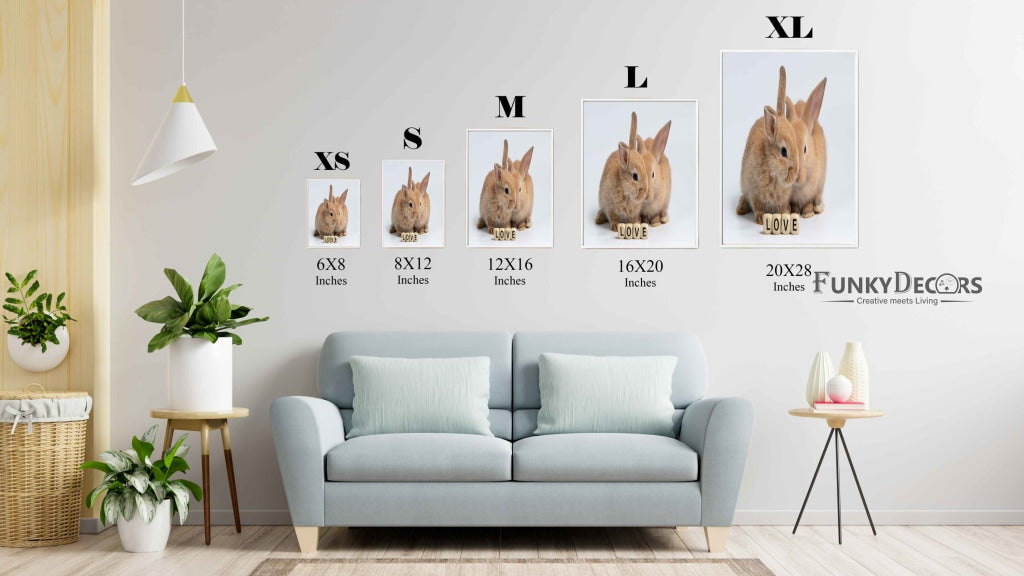 The Bunny - Animal Art Frame For Wall Decor- Funkydecors Posters Prints &amp; Visual Artwork